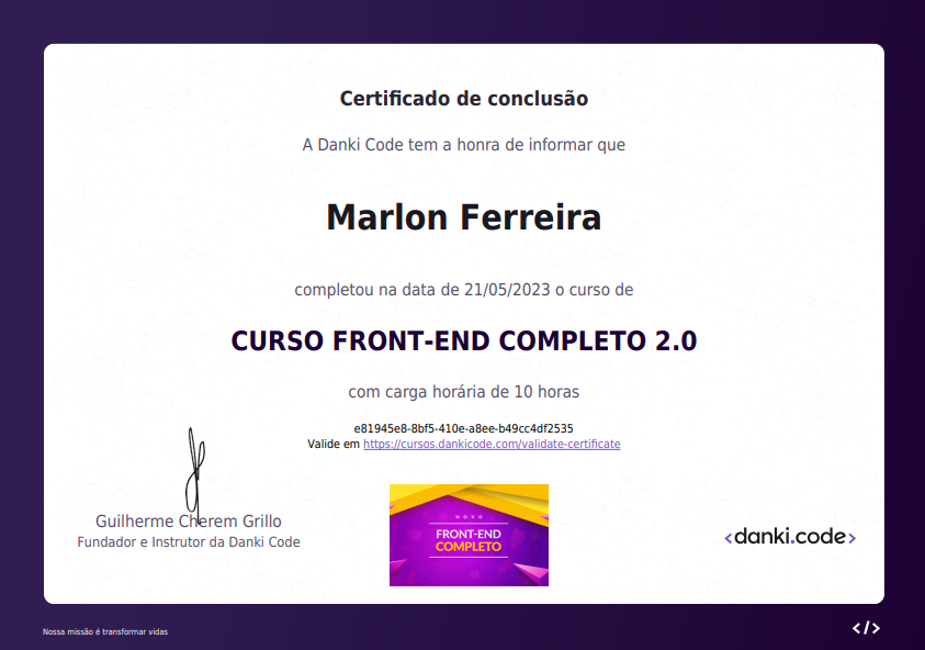 Front-End completo 2.0