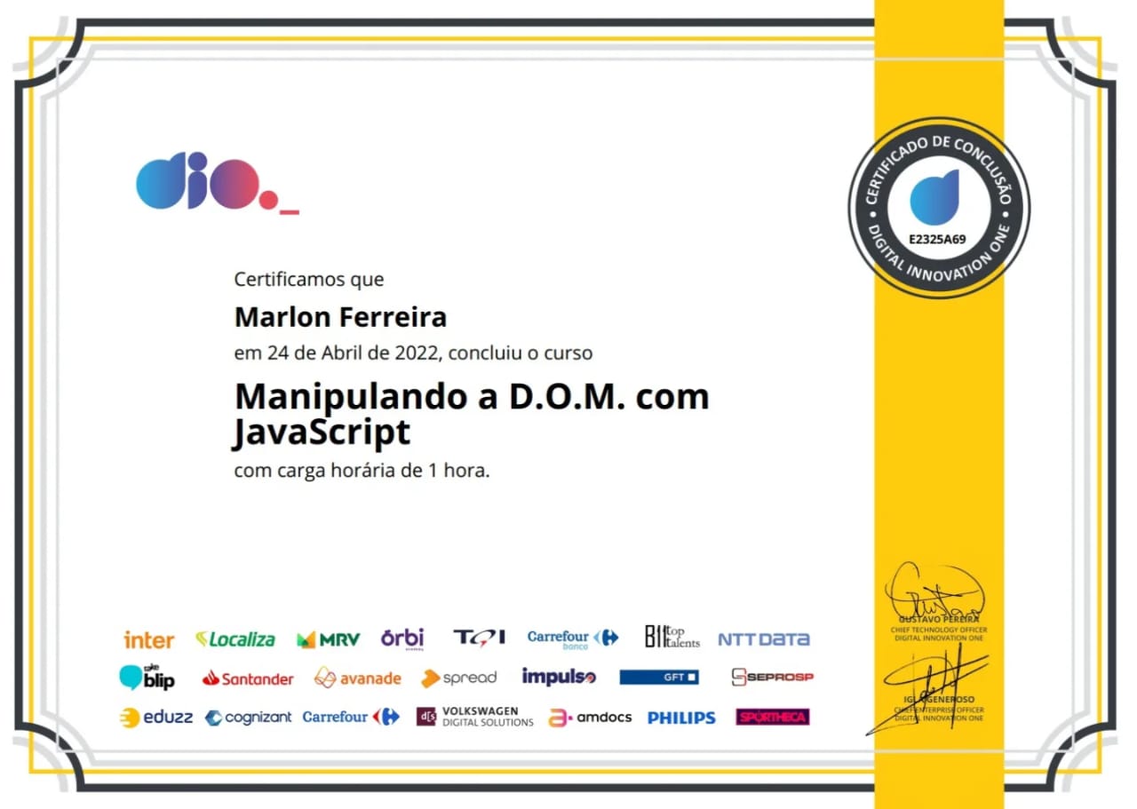 Manipulando a D.O.M. com JavaScript